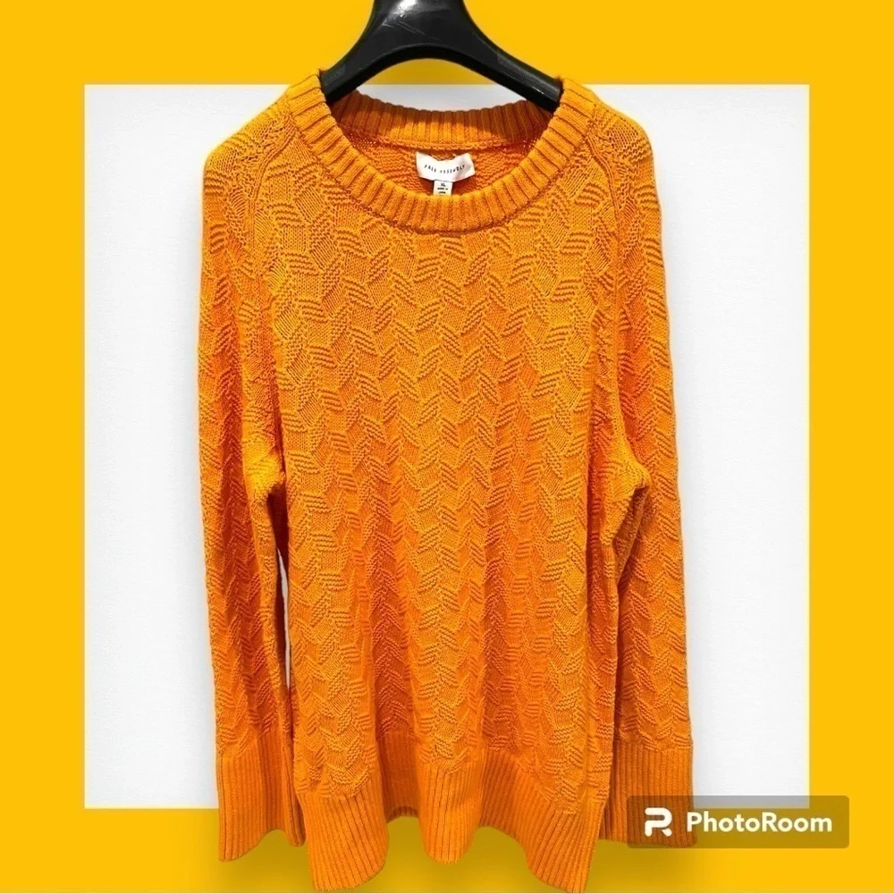Free Assembly Crew Neck Sweater Extra Large Cadmium Yellow